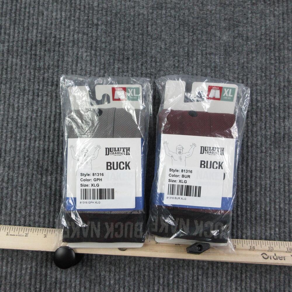 Duluth Trading Boxer Shorts Mens XL Multicolor Buck Naked Boxers Breathable NWT